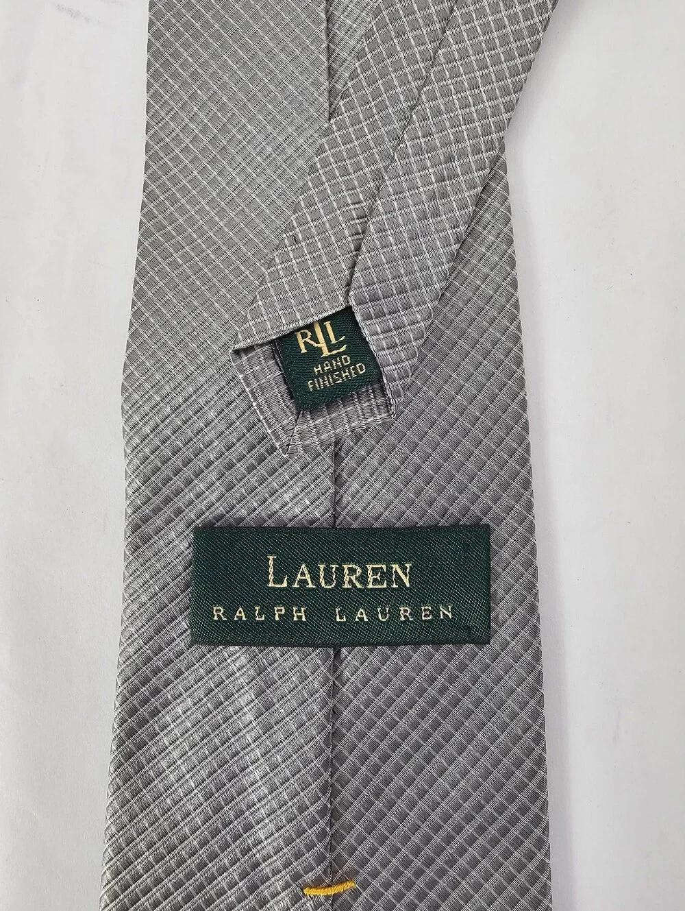 Bundle Of 2 Luxury 100% Silk  Neckties Grey Grid & Navy Geometric Ties